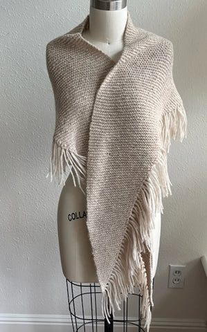 Alpaca Shawl in Creme