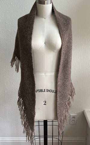 Alpaca Shawl in Mink