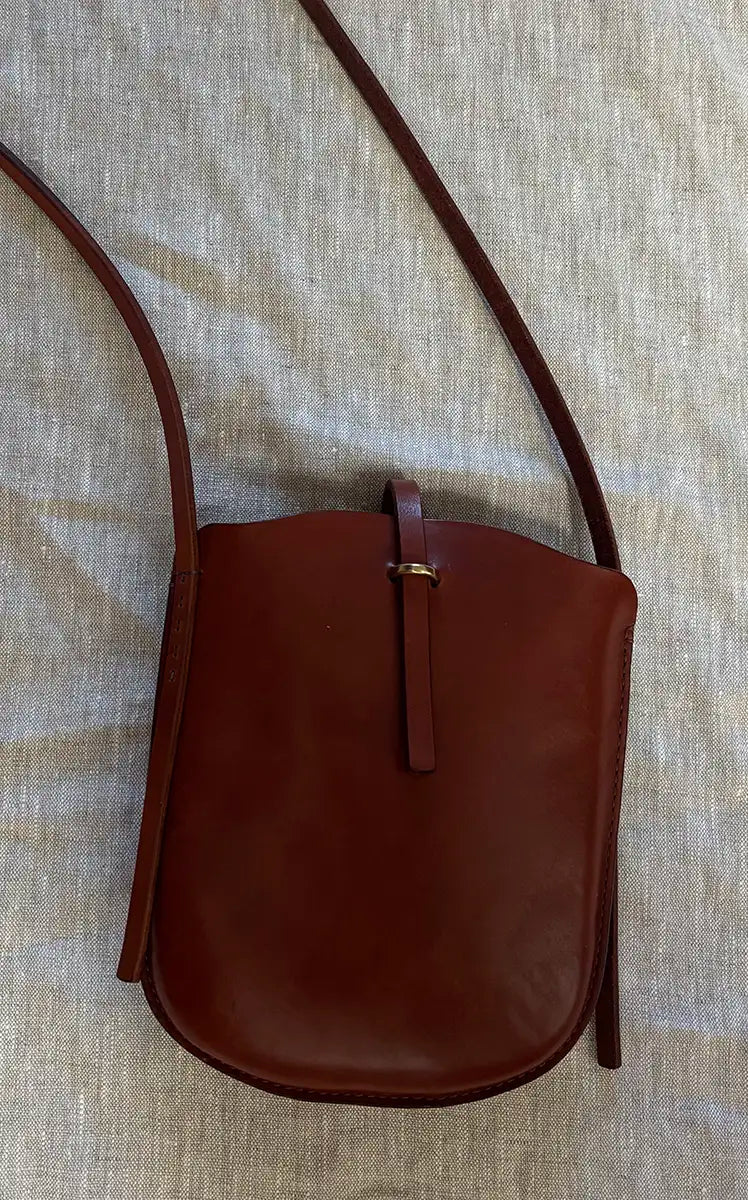 Talouha Slip Sling Bag in Cognac