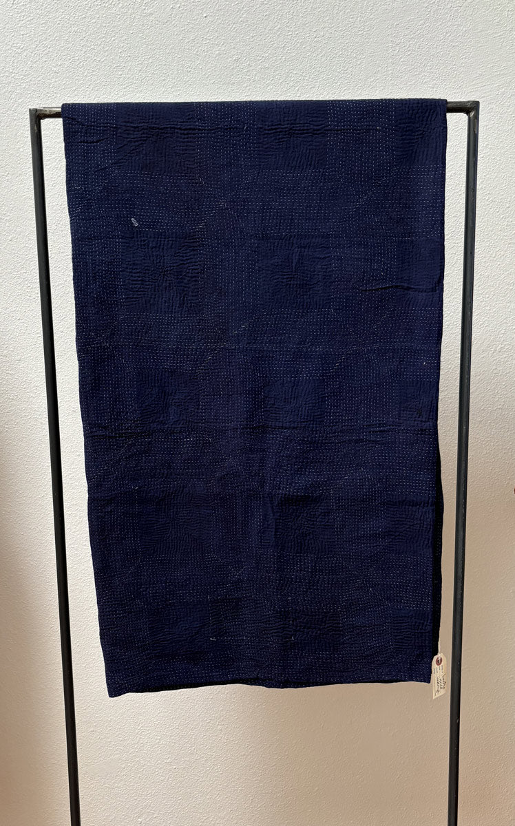 Vintage kantha indigo dyed