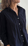 Workshirt in Ink Crinkled Cotton
