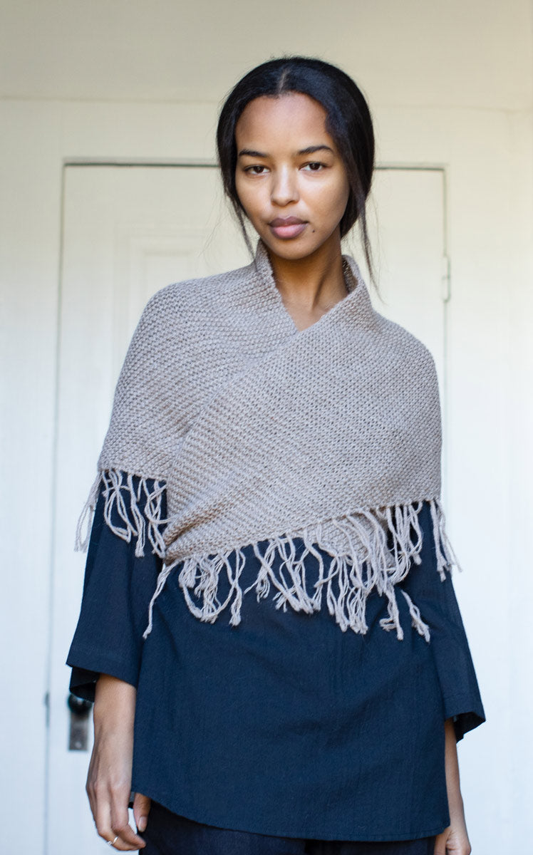 Alpaca Shawl in oat