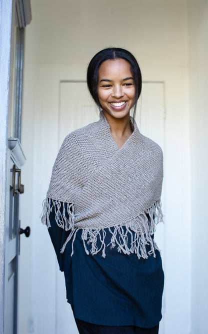 Alpaca Shawl in oat