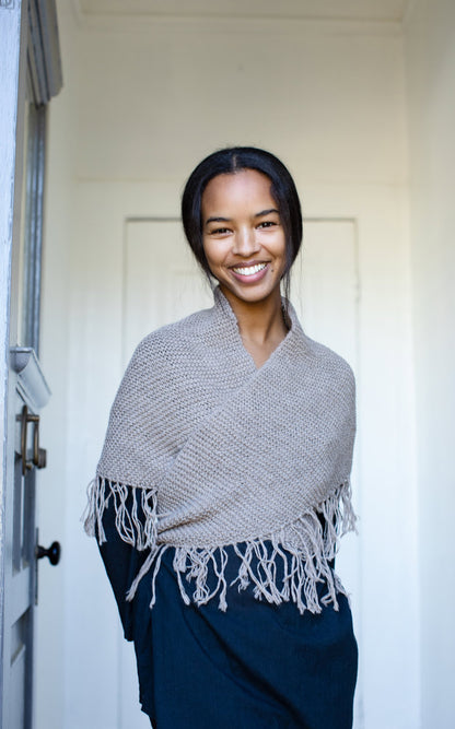 Alpaca Shawl in oat