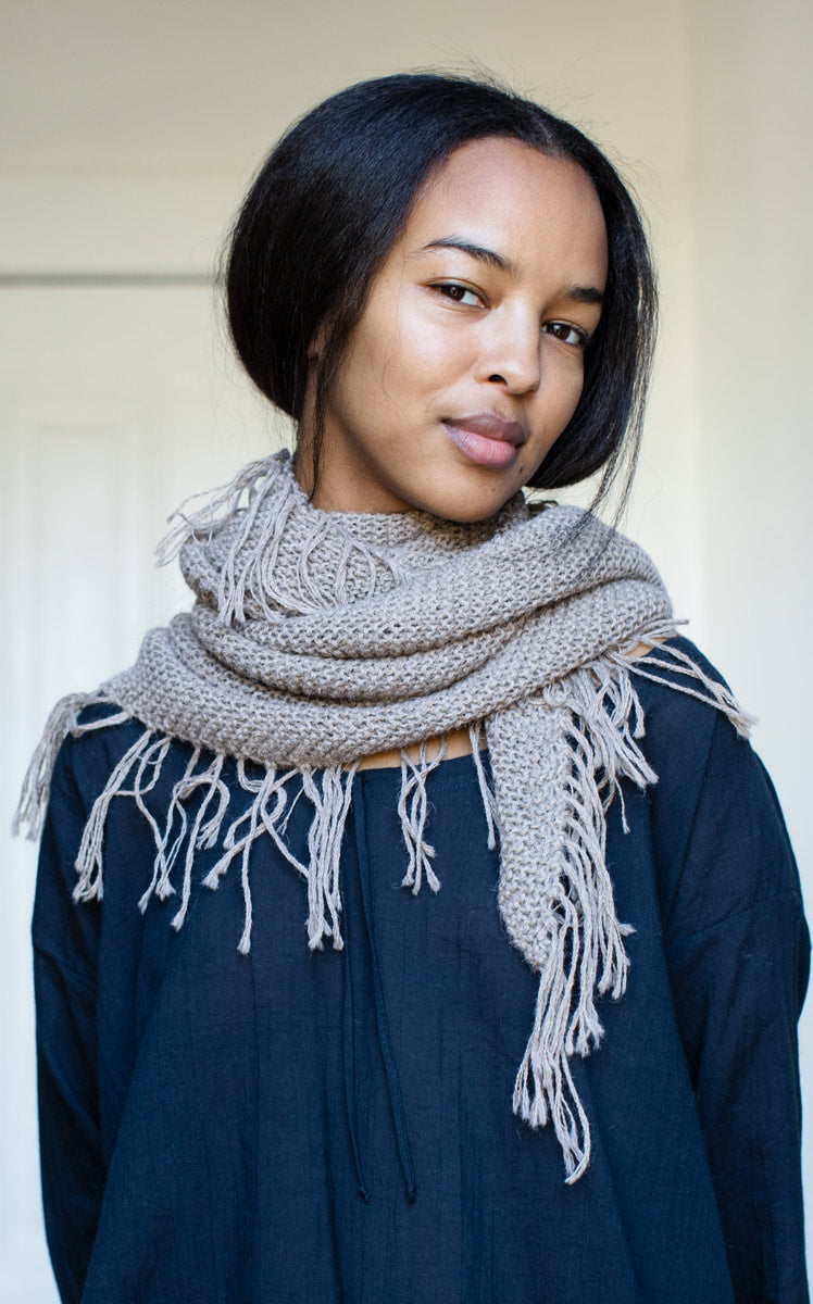 Alpaca Shawl in oat