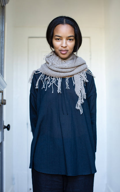 Alpaca Shawl in oat