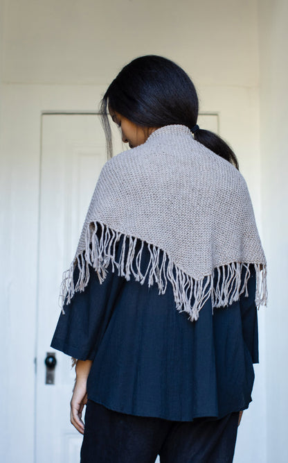 Alpaca Shawl in oat