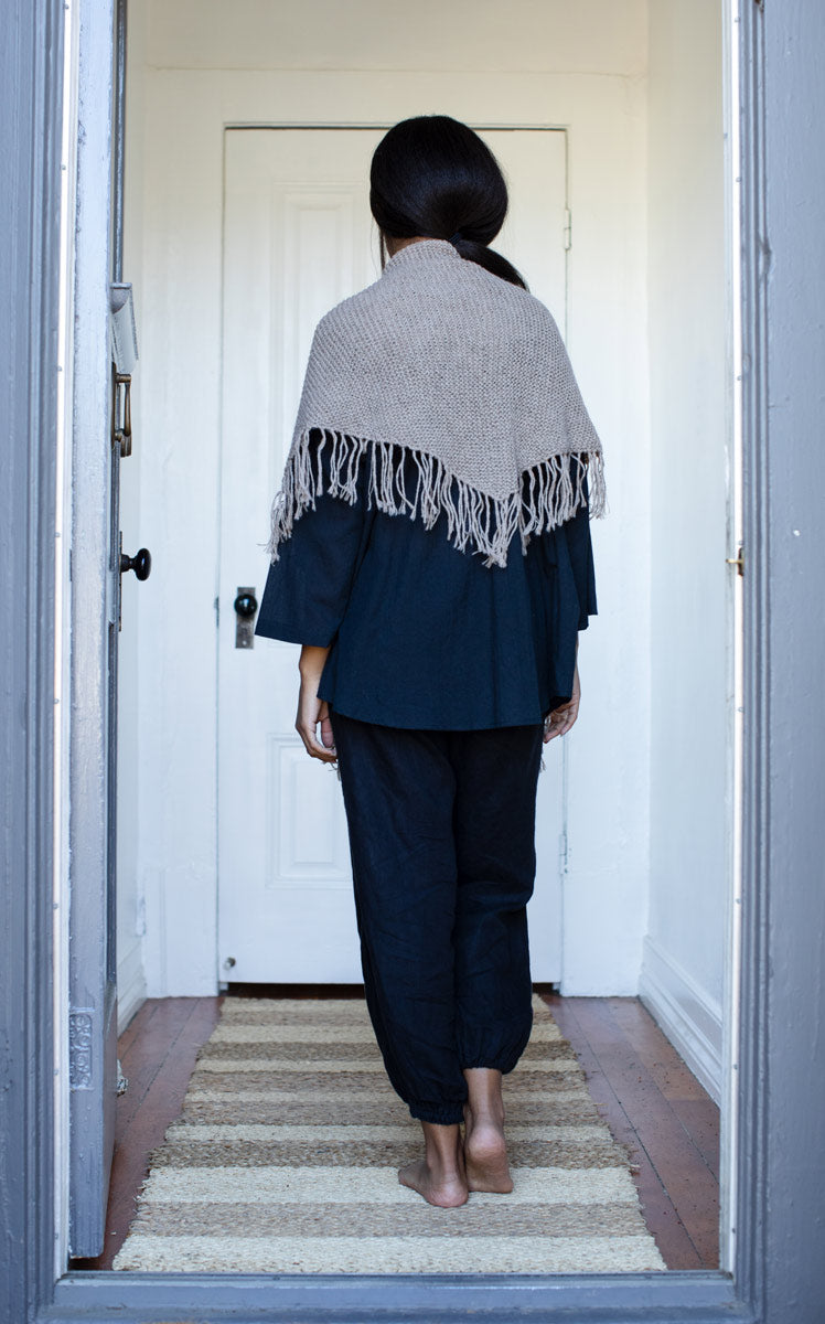 Alpaca Shawl in oat