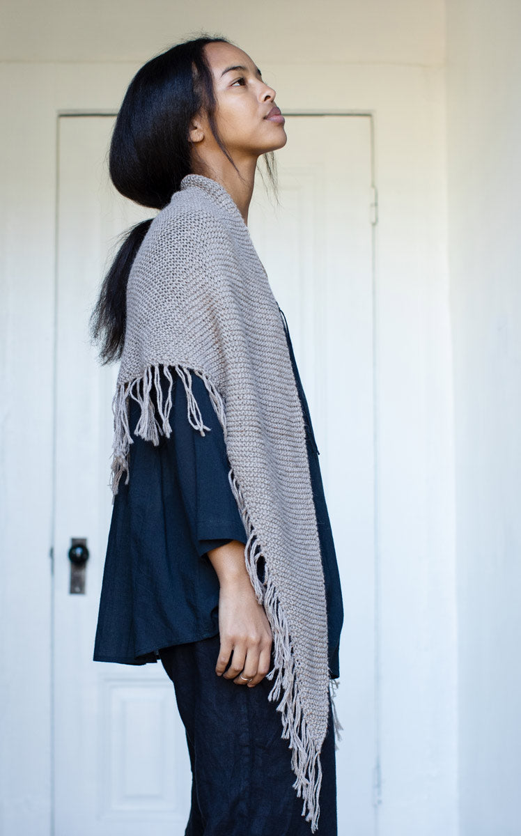 Alpaca Shawl in oat