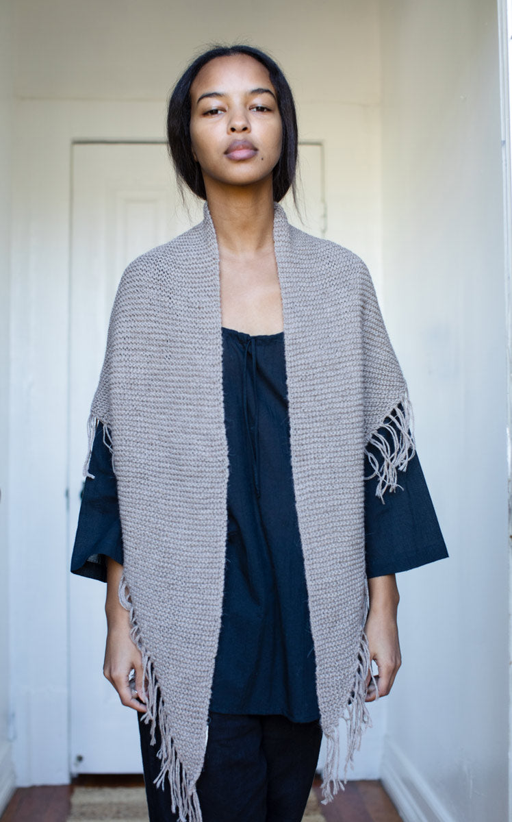 Alpaca Shawl in oat