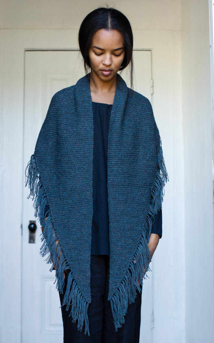 Alpaca Shawl in Kelp