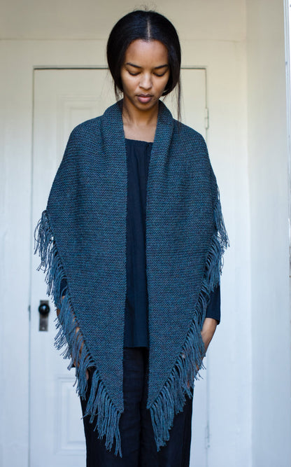 Alpaca Shawl in Kelp