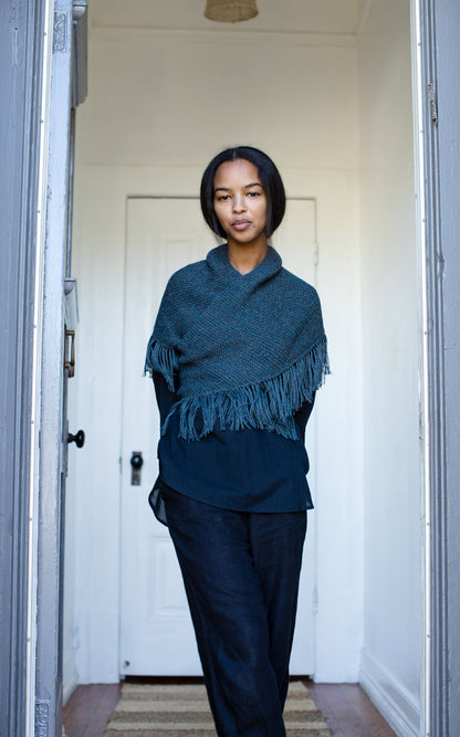 Alpaca Shawl in Kelp