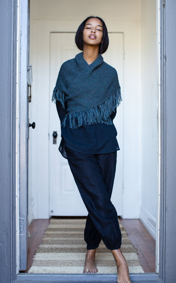 Alpaca Shawl in Kelp