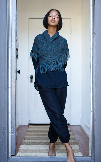 Alpaca Shawl in Kelp