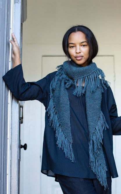 Alpaca Shawl in Kelp