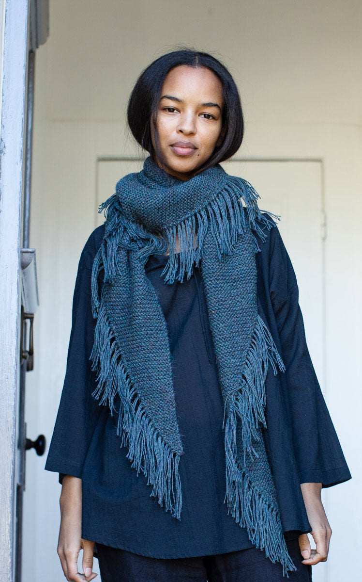 Alpaca Shawl in Kelp