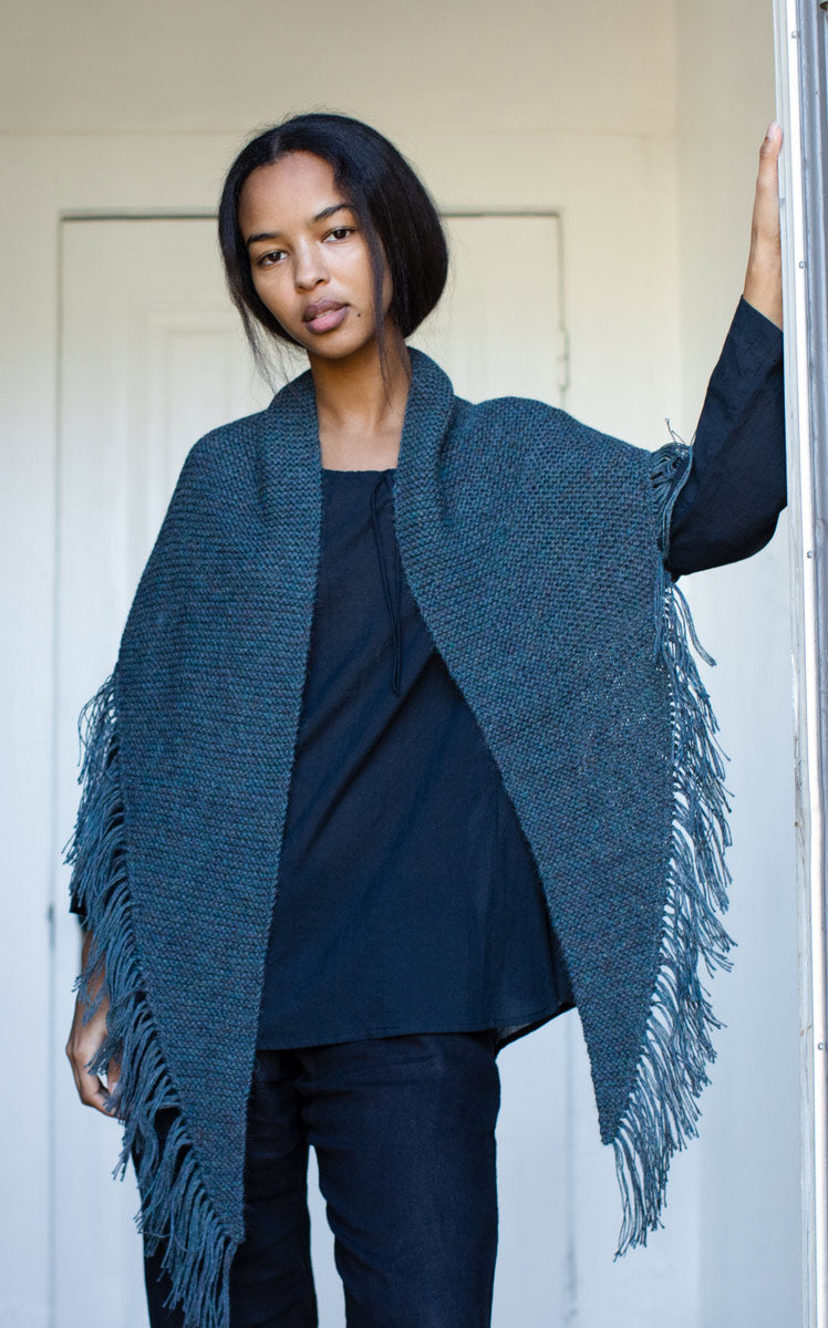 Alpaca Shawl in Kelp
