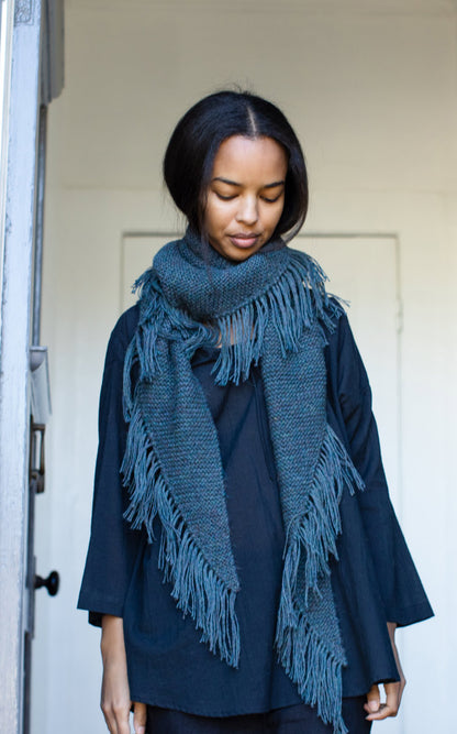 Alpaca Shawl in Kelp