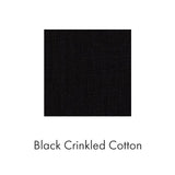Underpinning in Black Crinkled Cotton