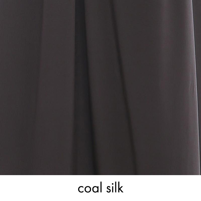 Underpinning in Black Crinkled Cotton