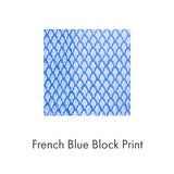 Gardener's Dress in French Blue Block Print