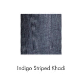 Caftan Top in Indigo Striped Khadi